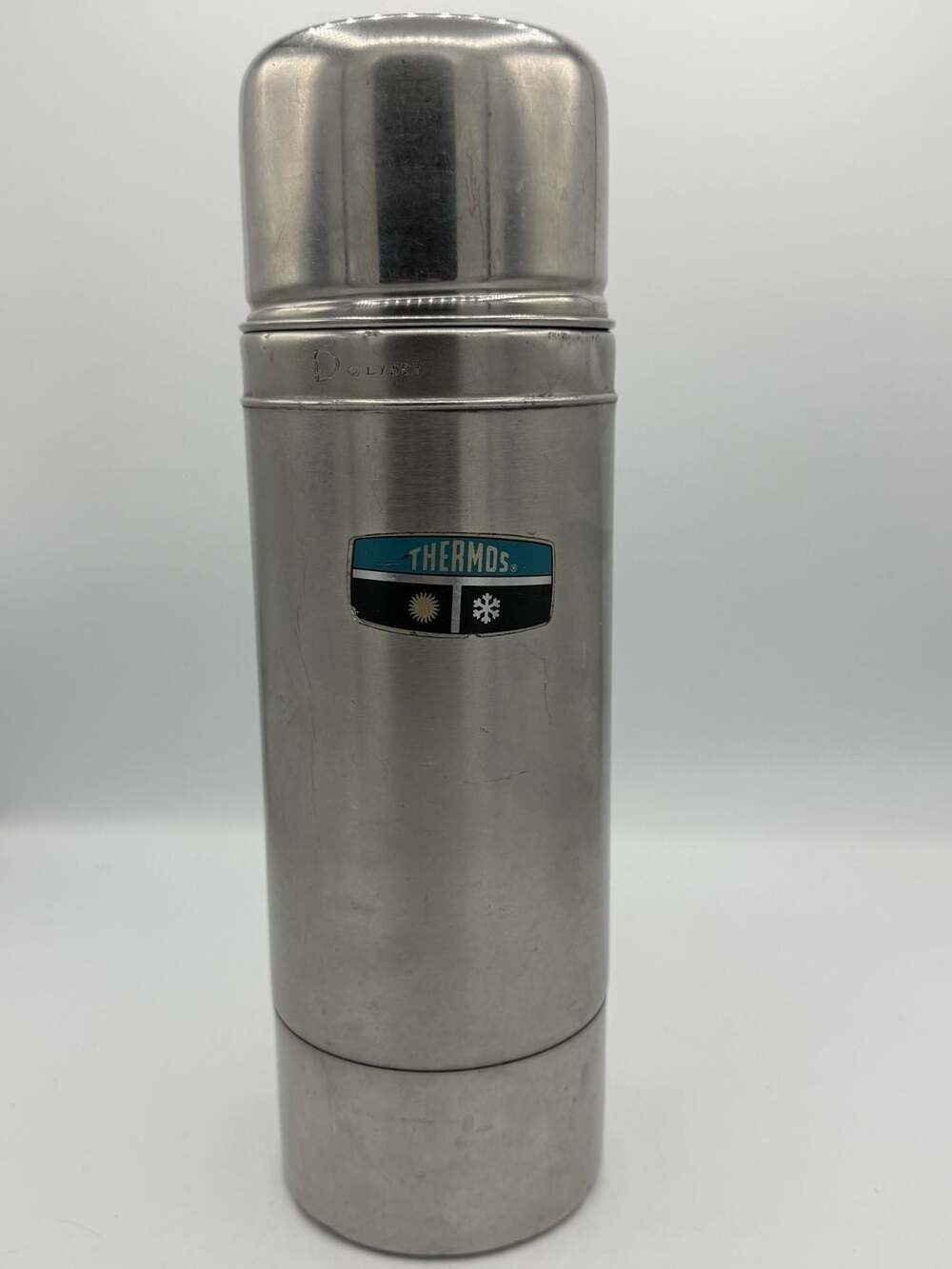 Vintage Thermos King Seeley 2460S Stainless Steel Quart Vacuum Bottle USA 1960s